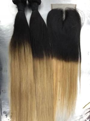 Cheap Hair Bundles 30 Inches Free Shipping, Color Hair Bundles, Ombre Straight Hair Bundles with Closure