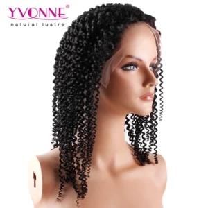 Black Women Virgin Human Hair Afro Kinky Curly Lace Front Wig