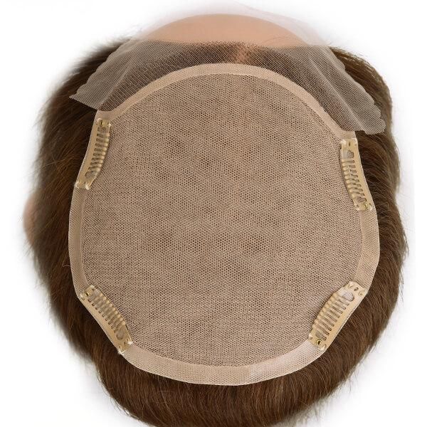 Stock Mongolian Remy Hair Mono Lace Front Silk Top Hair Topper for Women New Times Hair