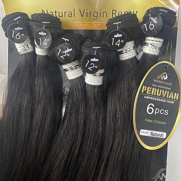 Brazilian Hair Extension Soft Straight Hair Bundle with a Closure Cheap Packed Human Hair