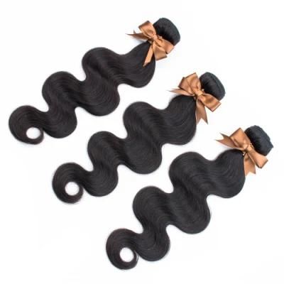 Riisca 10A Grade Human Virgin Hair in Natural Black Color Body Wave Wig