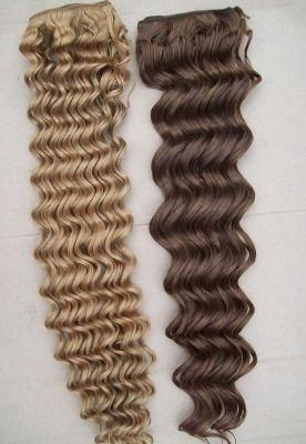 Virgin Hair Weft Human Hair Weft Deep Wave Hair Extensions