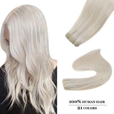 Colors Hair Weft Extensions Brazilian Human Hair 14-24&quot; Soft Hair Bundles for Women Hair Weaves Sew in Hair Extensions