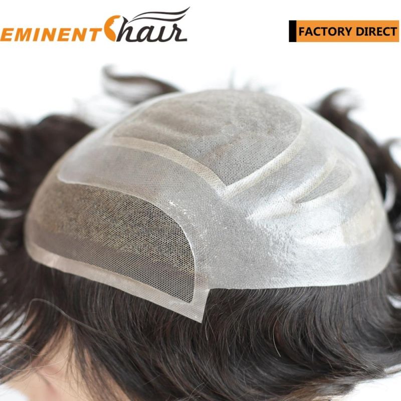 Instant Delivery Stock Lace Front Men′s Toupee Human Hair