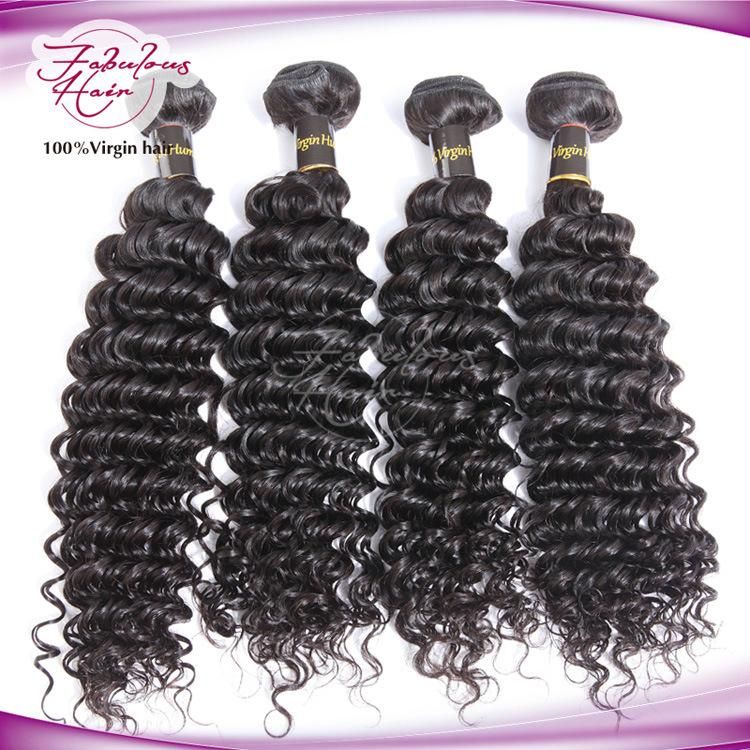 Raw Human Hair Deep Wave Virgin Brazilian Hair Bundles