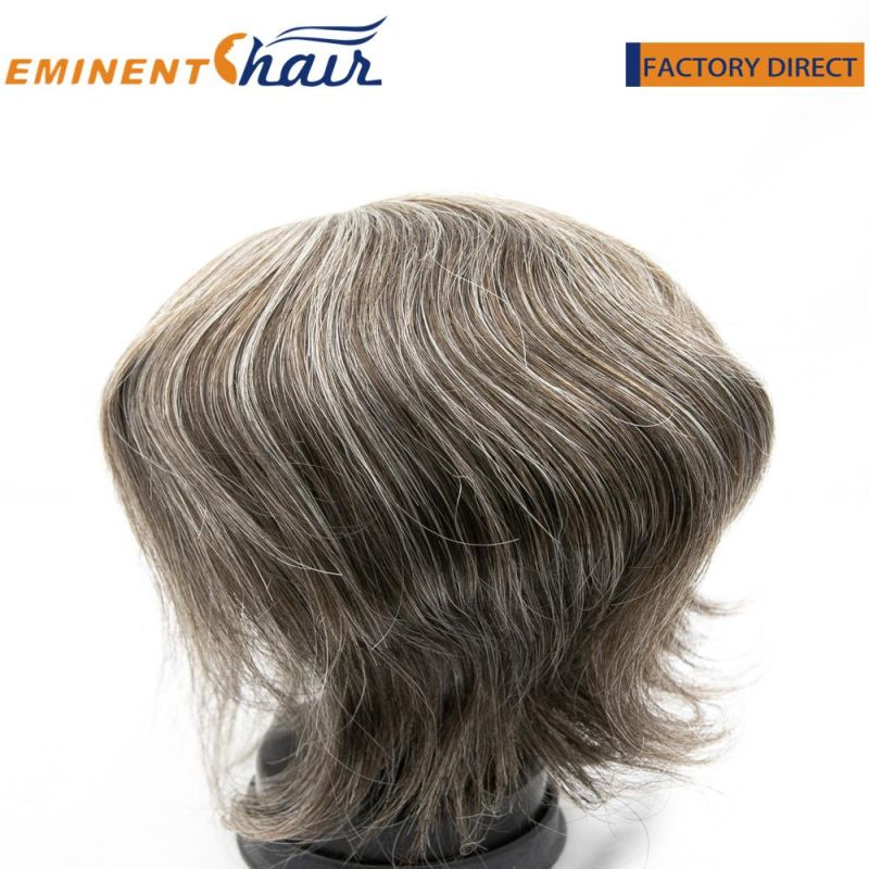 Strong Mono Hair Replacement Mono with PU Coating Men′s Toupee