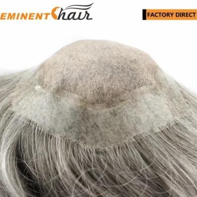 Factory Direct Grey Hair Toupee Men&prime; S Hair Replacement