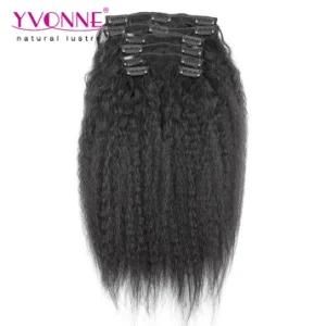 Kinky Straight Clip in Human Hair Extensions