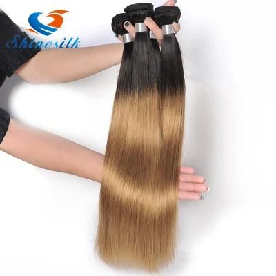 Brazilian Virgin Straight Hair Ombre T1b/30/27 Blonde Virgin Hair Weave Extension