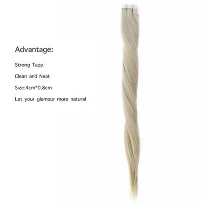 12&quot; 1.25g/PC 10-80PCS Tape Human Hair Extension Straight Seamless PU Skin Weft Remy Adhesive Extension Mini Tape Hair