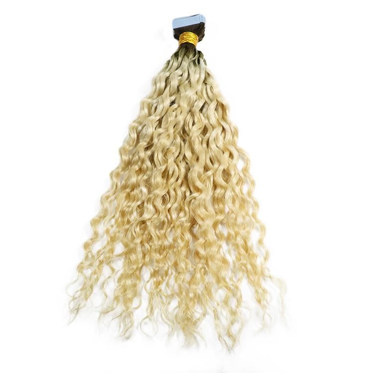 12A Virgin Unprocessed Hair Ombre Color Water Wavy Tape Hair Extension