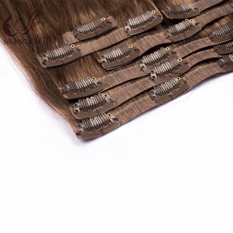 Wholesale Seamless Two Tone Ombre European Clip on/in Human Hair Extensions