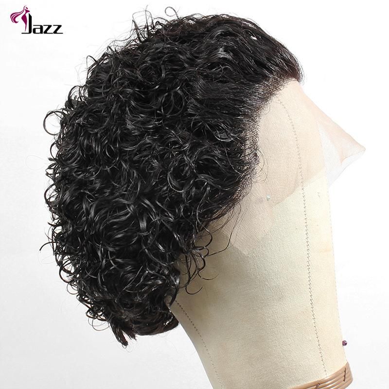 Loose Water Wave Short Pixie Cut Lace Front Human Hair Wig Curly Brazilian Bob Lace Frontal Pixie Curls Wig for Black Women