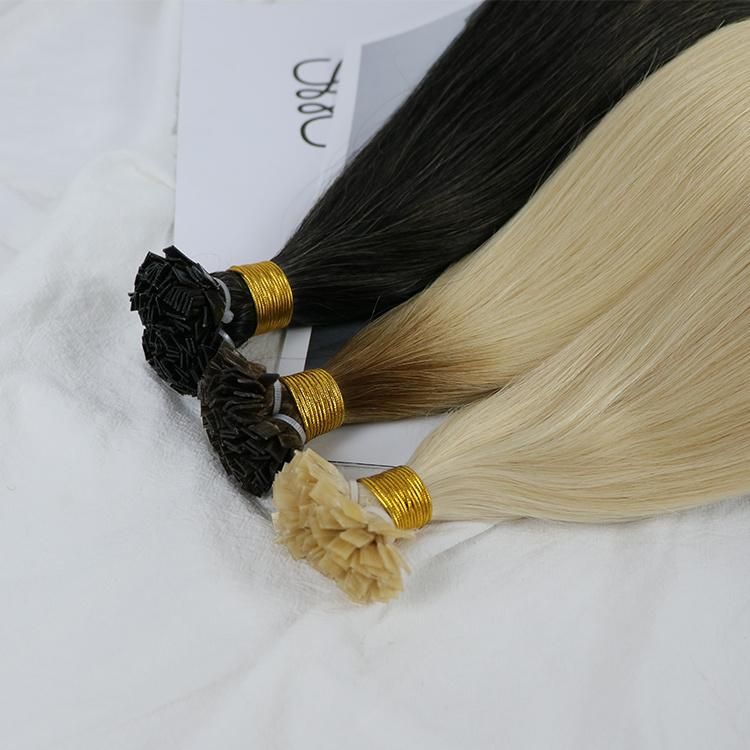 10A Grade Raw Peruvian Straight Flat Tip Human Hair Extensions