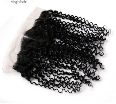 Brazilian Virgin Curly Hair Pre Plucked Lace Frontal 13X4 Swiss Ear to Ear Lace Frontal Closure with Baby Hair