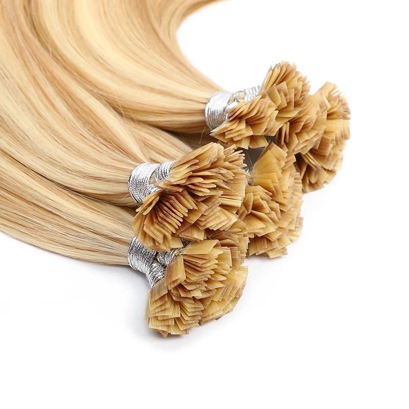 Straight Human Fusion Hair Nail U Tip Machine Made Remy Human Hair Extensions 0.8g/PCS Muti-Color Extensions Virgin Hair