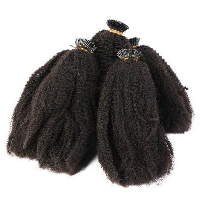 12A 100% Remy Virgin Human Hair 4A Curly I Tip Hair Extensions