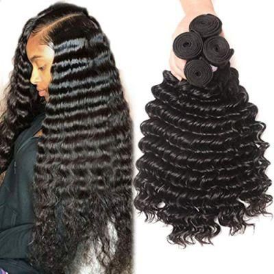 Kbeth Wholesale Raw Cuticle Aligned Virgin Deep Wave Hair Bundles Natural Remy Virgin Raw Indian Temple Hair Bundle Vendor