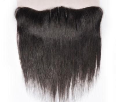 Shine Silk Peruvian Straight Hair Lace Frontal 13&quot;X4&quot; Free Part Lace Closure 1 Piece Pre-Plucked 100% Remy Human Hair 10&quot;-20&quot;Inch
