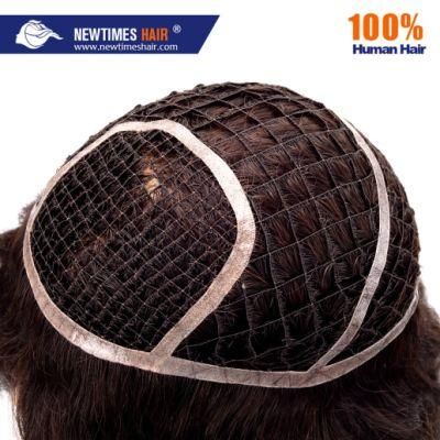 PE Line Integration Natural Human Hair Replacement Systems for Women