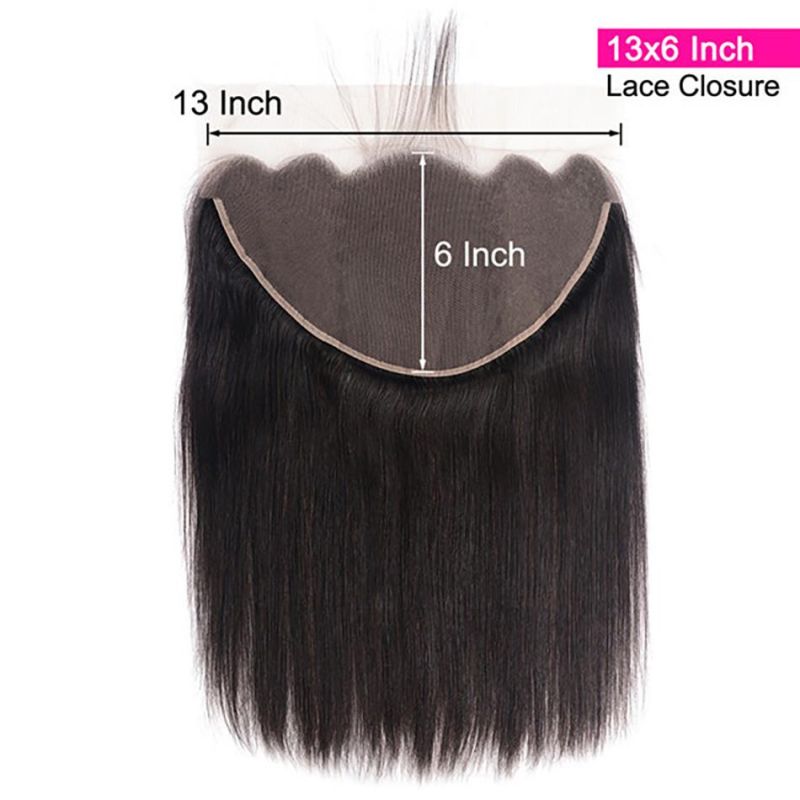 13X4 13X6 360 Lace Frontal Closure Brazilian Straight Hair 4X4 5X5 Lace Closure Transparent Lace Frontal Hand Tied Lace Closure Preplucked with Natural Hairline