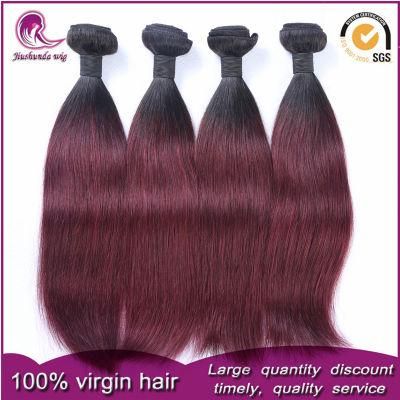 2t Color 1b Red Indian Virgin Hair Weaves Soft Glossy