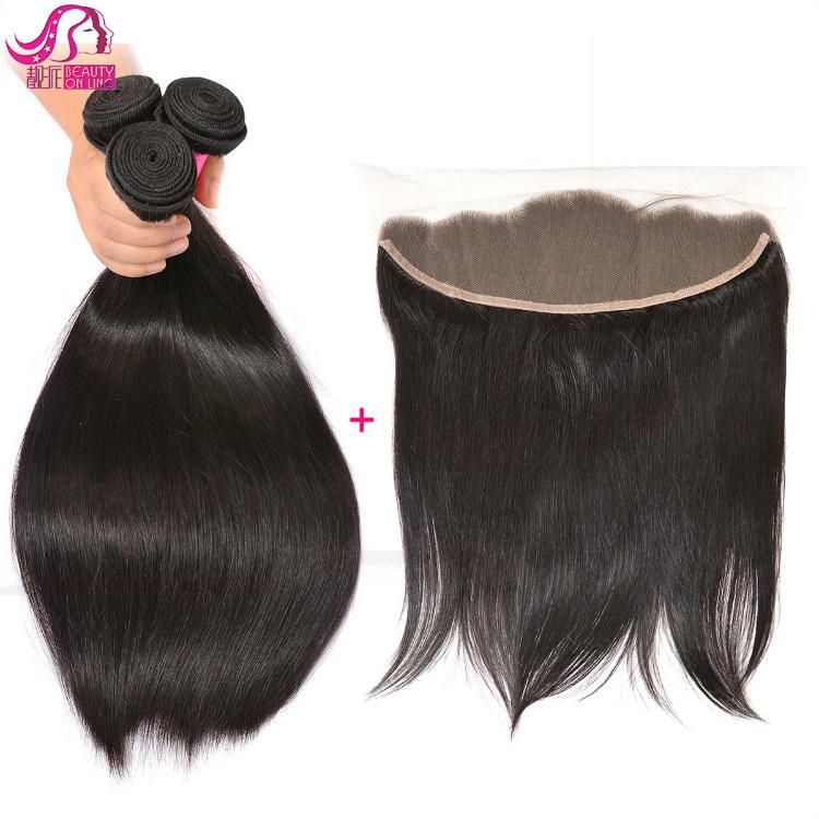 Full Lace Frontal Human Hair Wigs Wigs Brazilian Virgin Hair Closure 4"*13" Swiss Lace Natural