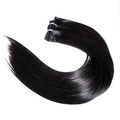 Straight Raw Virgin Human Hair Bundle Unproccessed Human Remy Hair Weave for Women Natural Color Double Weft