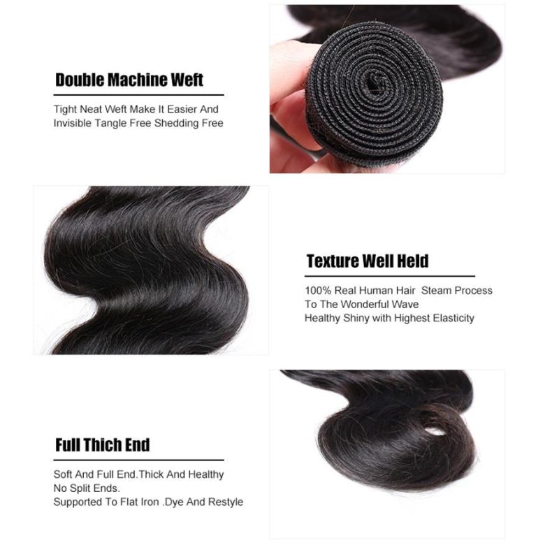 Alinybeauty Wholesaler Natural Wave Hair Extension Virgin Brazilian Human Hair