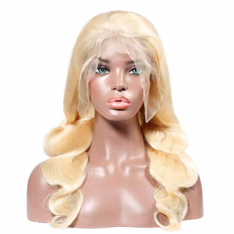13X4 613 Lace Front Human Hair Wigs 16 Inch 613 Blonde Wig Body Wave Glueless Pre Plucked Hair Line