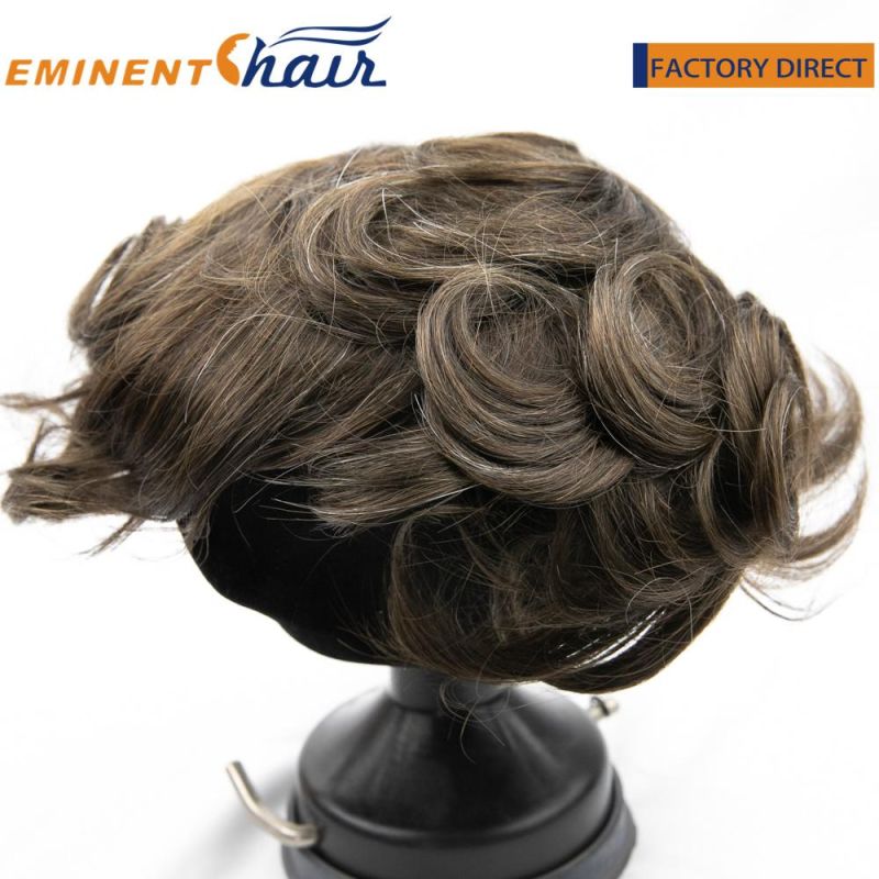 Custom Durable Fine Welded Mono #0.12 with PU Coating Human Hair System