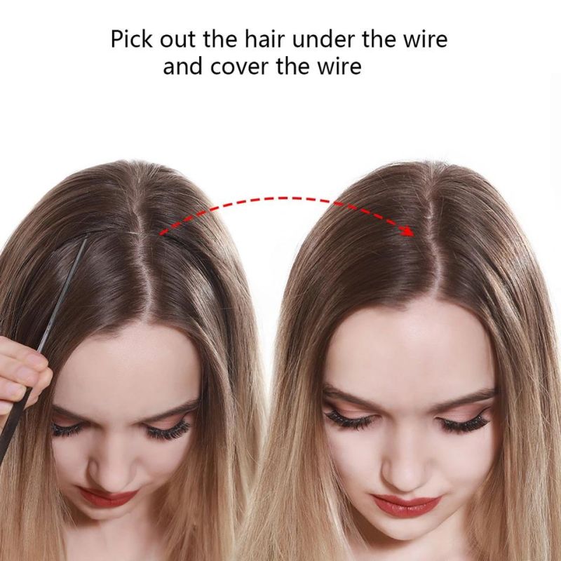 Natural Synthetic Hair Extensions Wavy False Hair Piece