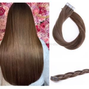 Top Quality Double Drawn #10 Popular Virgin Human Natural Tape Hair Extensions