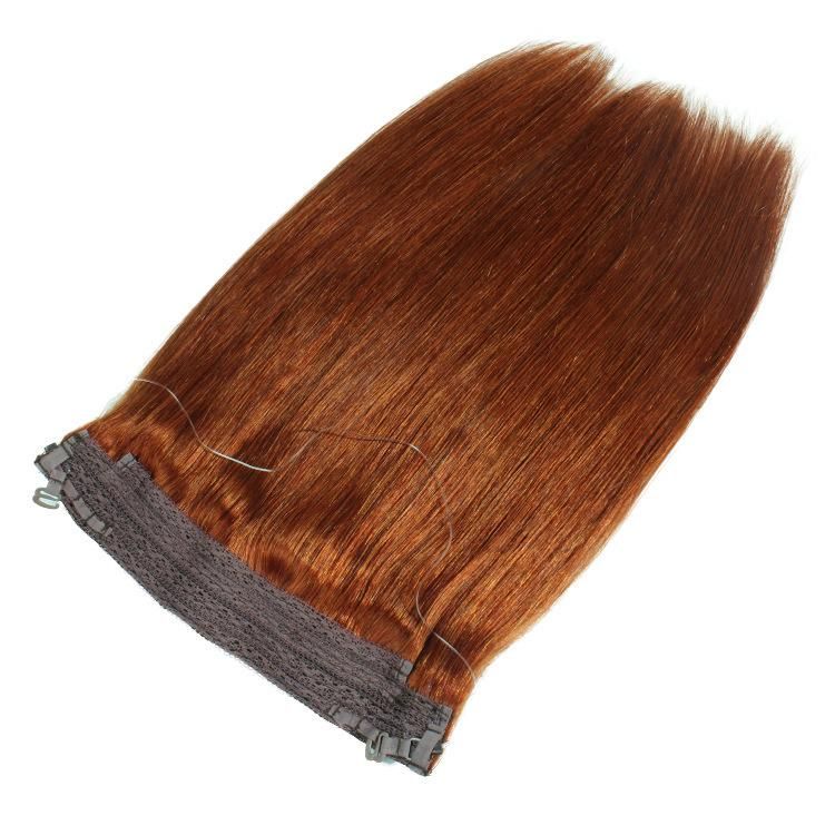 Virgin Remy European Hair Full End Cuticle Aligned Human Halo Hair Extensions #33