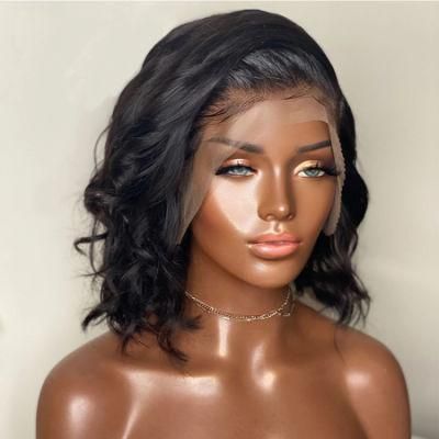 Angelbella Hair Weave Short Bob Lace Front Wig Virgin Hair Extension China Wig Wholesale Brazilian Human Hair Wigs