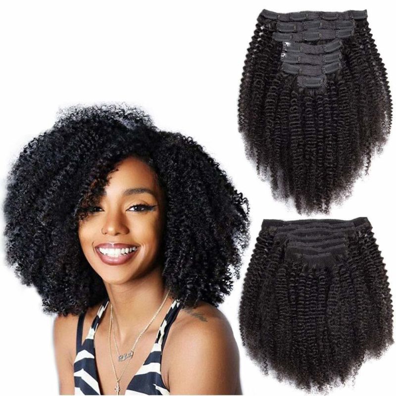 Kbeth Kinky Bundles Afro Premium Remy Indian Kinky Straight Human Hair Extensions 8"-30" Human Hair Weaving