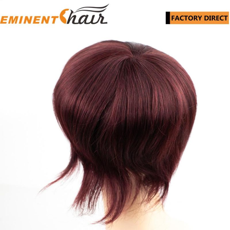 Factory Direct Mono Base Red Tone Mongolian Hair Women Hair System