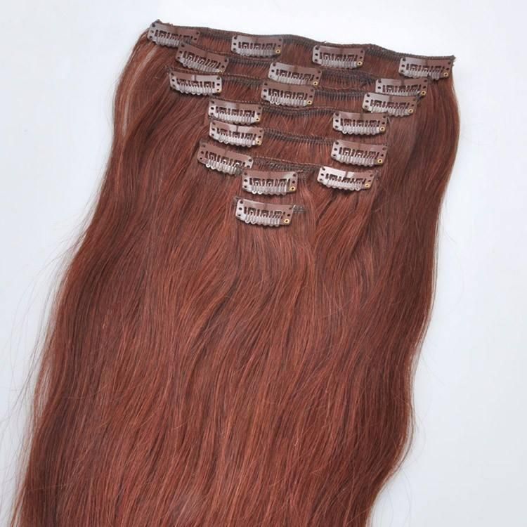 High Quality Thick Clip in Hair Extension 100% Human Hair, Invisible Remy Clip in Hair Extension