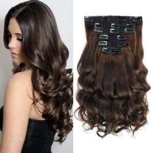 Brazilian Loose Wave Dark Brown Clip-in 100% Human Hair