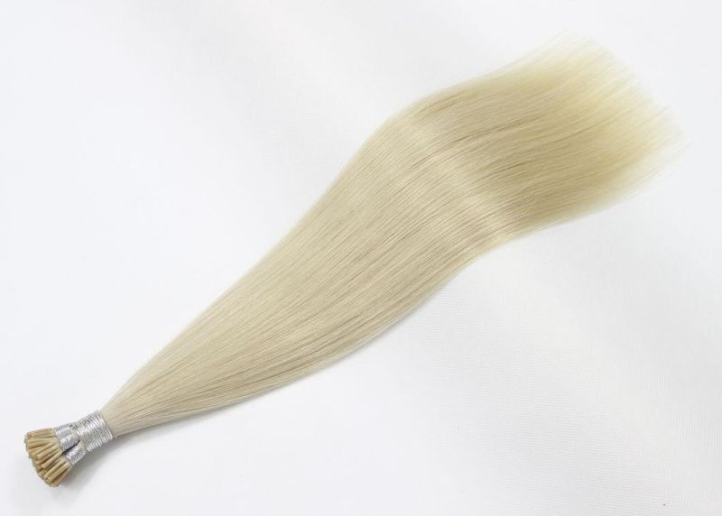 I-Tip Extensions Brazilian Straight Human Hair Bundles Blonde Color Remy Human Hair Extensions 613