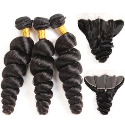 Wholesale Cuticle Aligned Virgin Brazilian Human Hair Bundles with Frontal