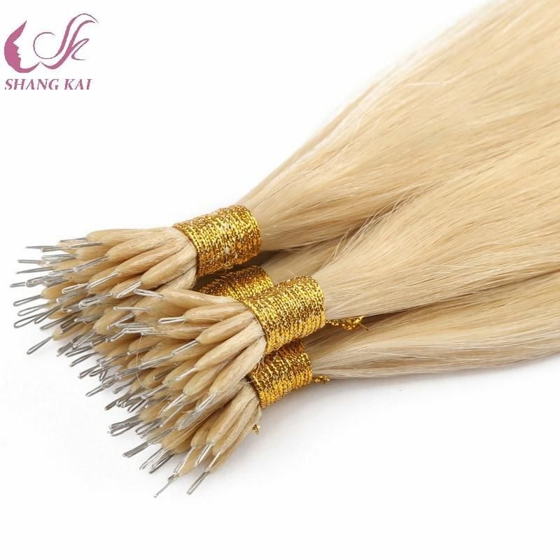 European Double Drawn Hair Extension Nano Ring Stranded Hair Extensions Nano Ring Supplier