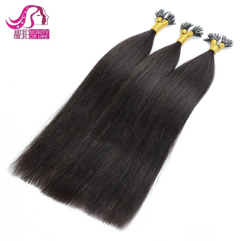 100% Human Hair Prebonded Hair, I Tip Hair