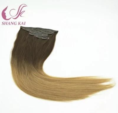 Double Drawn 100% Luxury Remy Human Russian Hair PU Seamless Clip in Hair Extensions