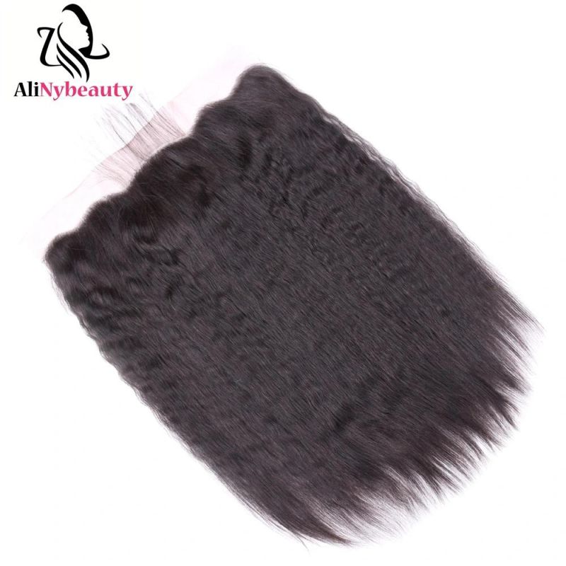 Alinybeauty Wholesale Indian Kinky Straight Virgin Hair Lace Frontal Closure