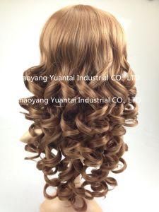 Brown Synthetic Hair Wig for Woman/ Human Hair Feeling