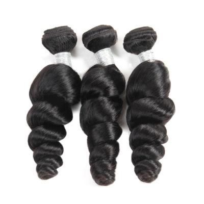 Peruvian Hair Bundles with Closure Raw Cuticle Aligned Loose Virgin Hair Bundles Natural