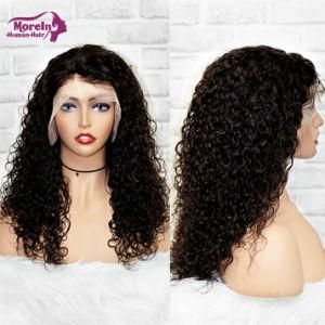 Natural Human Hair Full Cuticle Water Wave Wig Transparent Lace Frontal Wavy Wigs