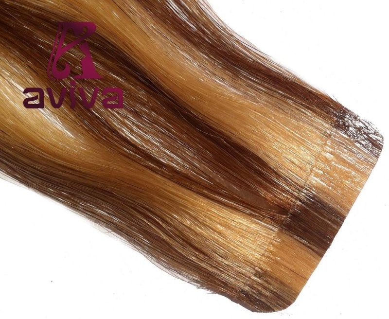 Piano Color Hair Extension Double Side Tape Hair Extension Tape in Human Hair Extensions