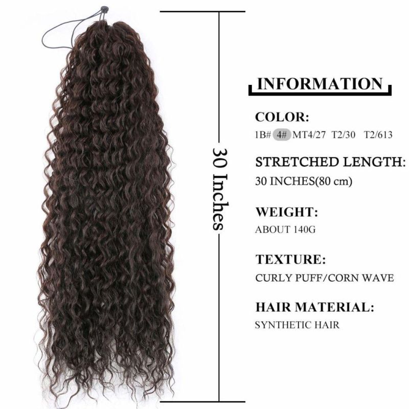 Heat Resistant Synthetic Kinky Straight Ponytail Long Afro Drawstring Ponytail Hairpiece